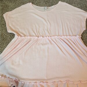 ANDRÉE BY UNIT Soft Pink Ribbed Knit Top